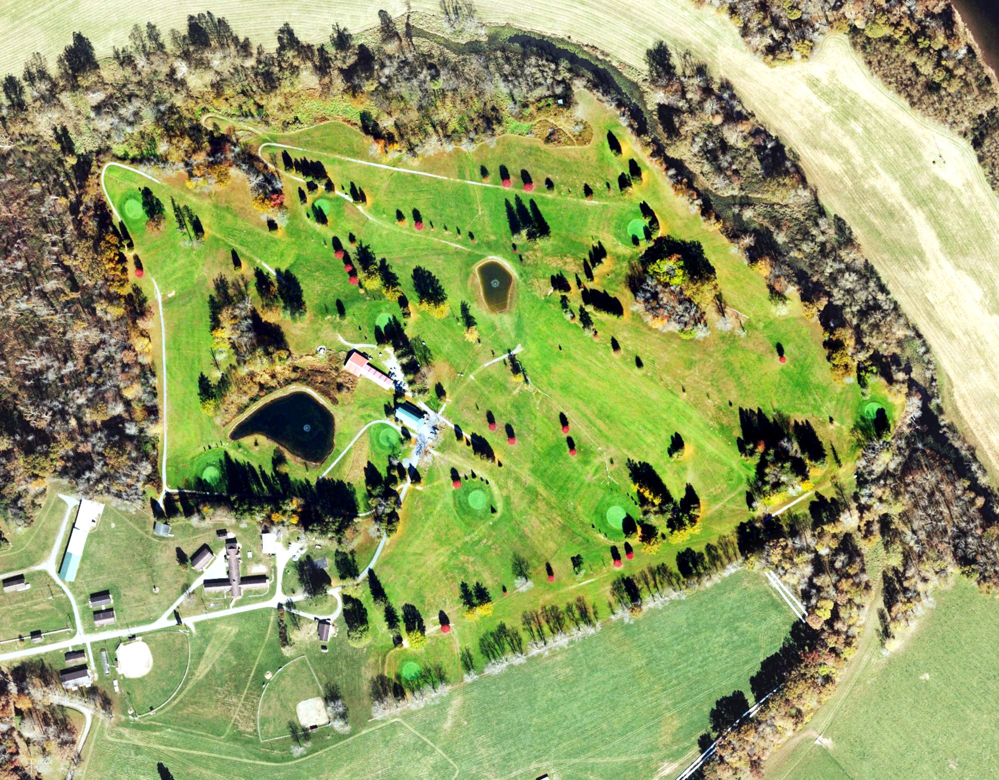 Aerial view of Holly Meadows Golf Course, WV