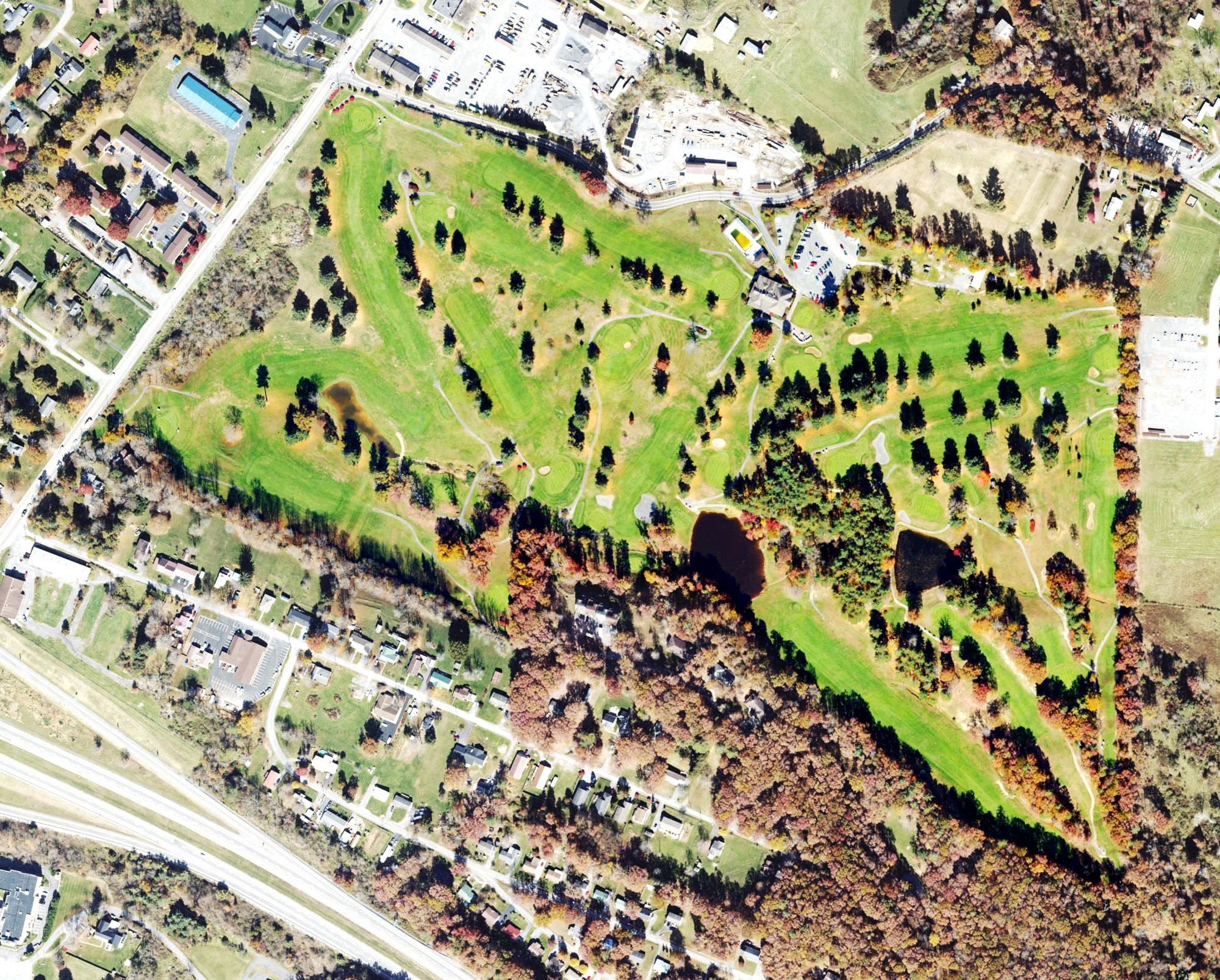 Aerial view of Lewisburg Elks Country Club, WV