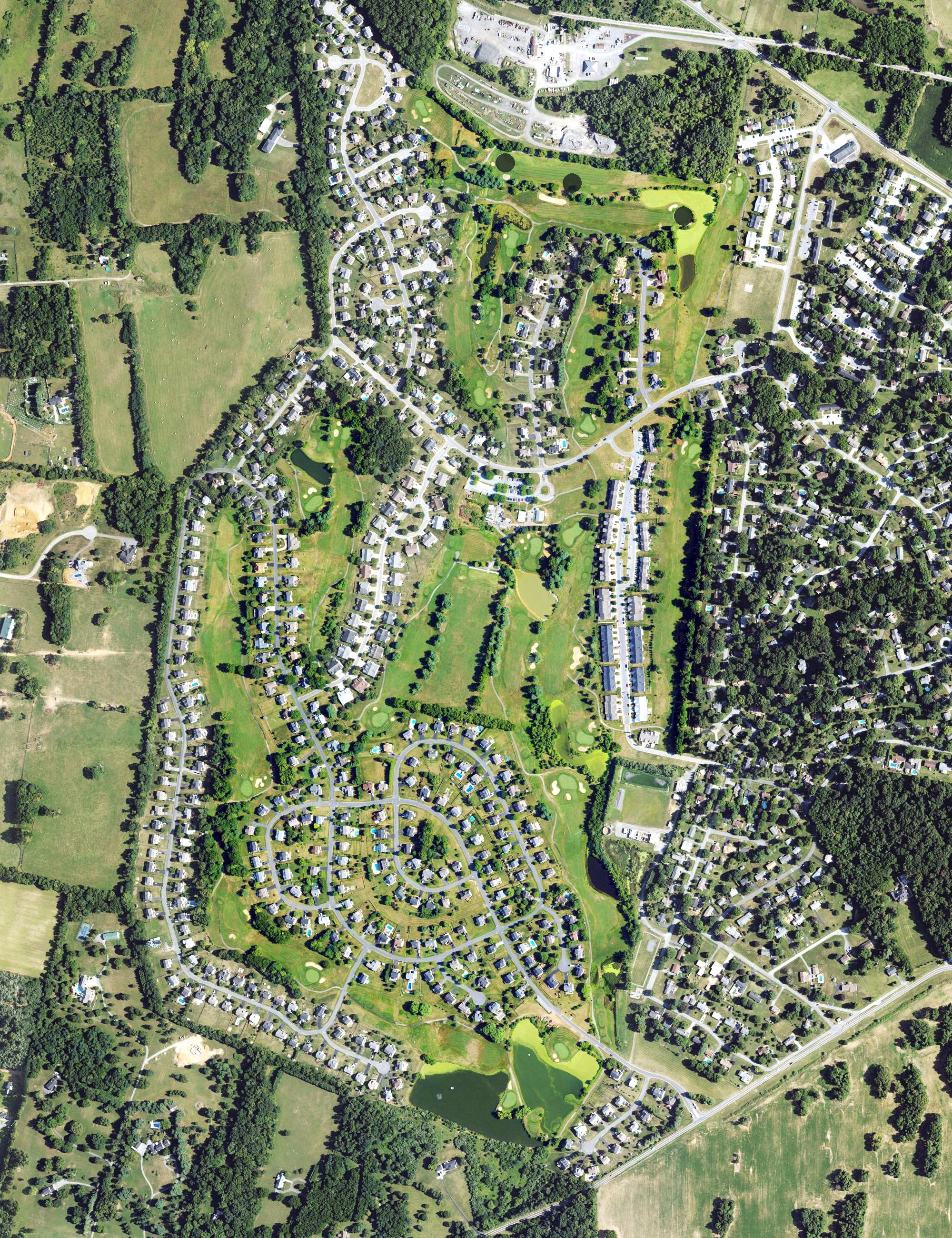 Aerial view of Locust Hill Golf Course, WV