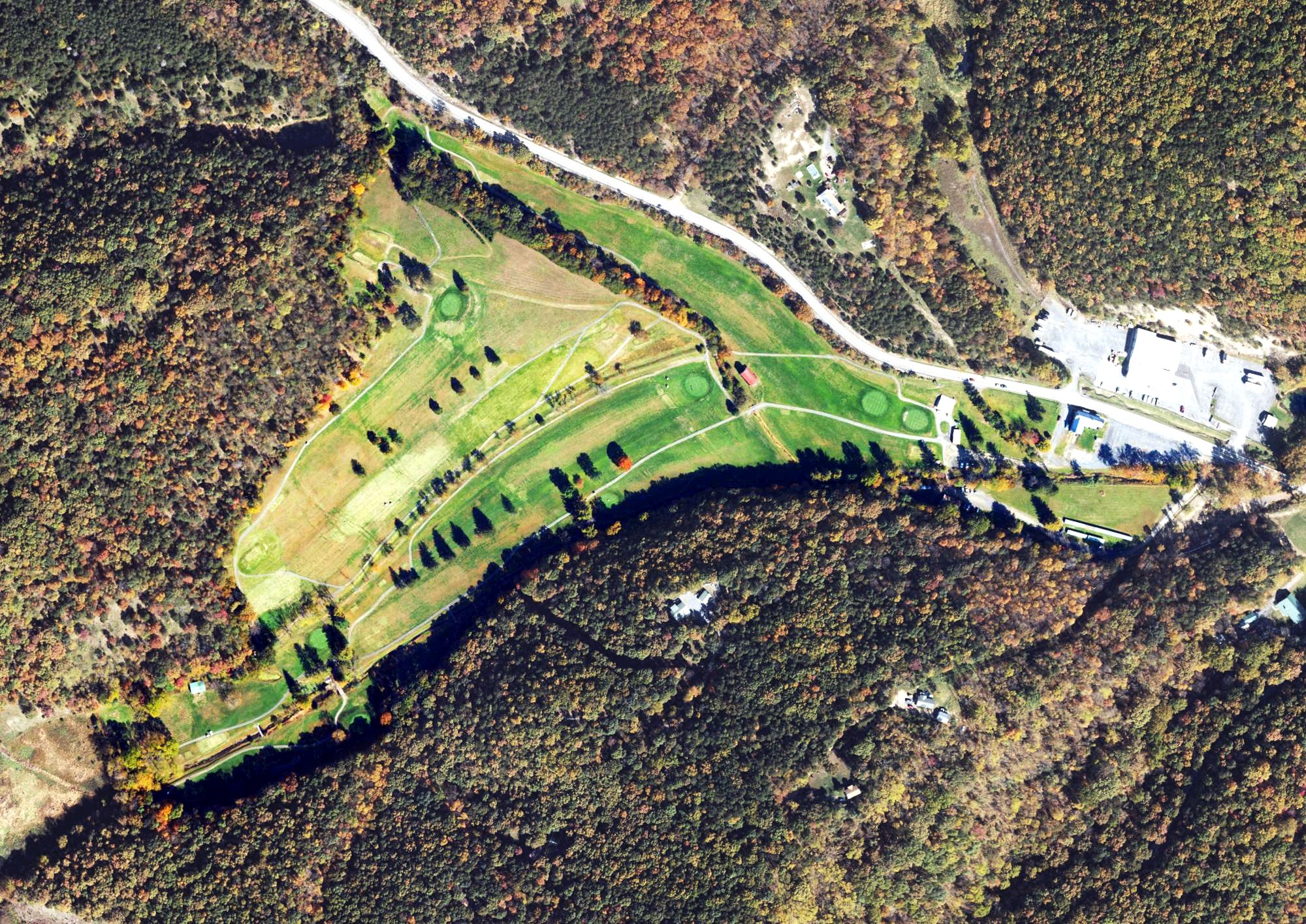 Aerial view of Mill Creek Country Club Golf Course, WV