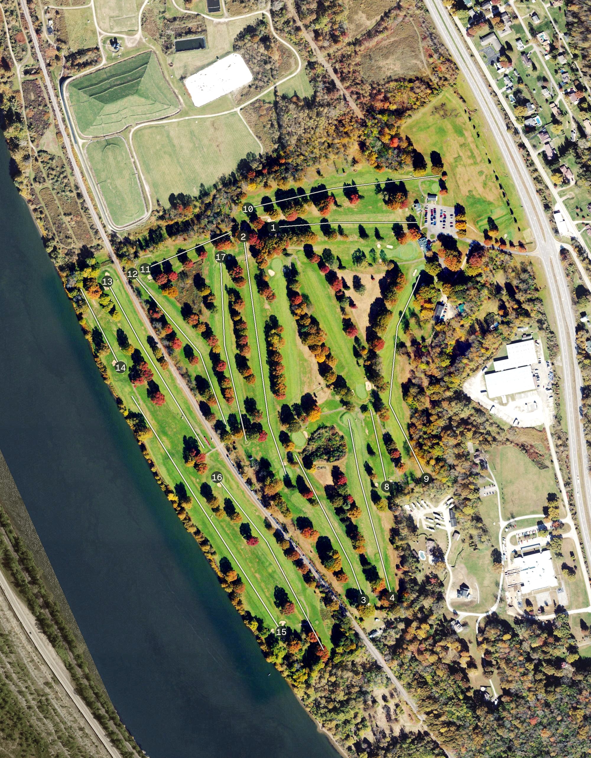 Aerial view of Moundsville Country Club, WV