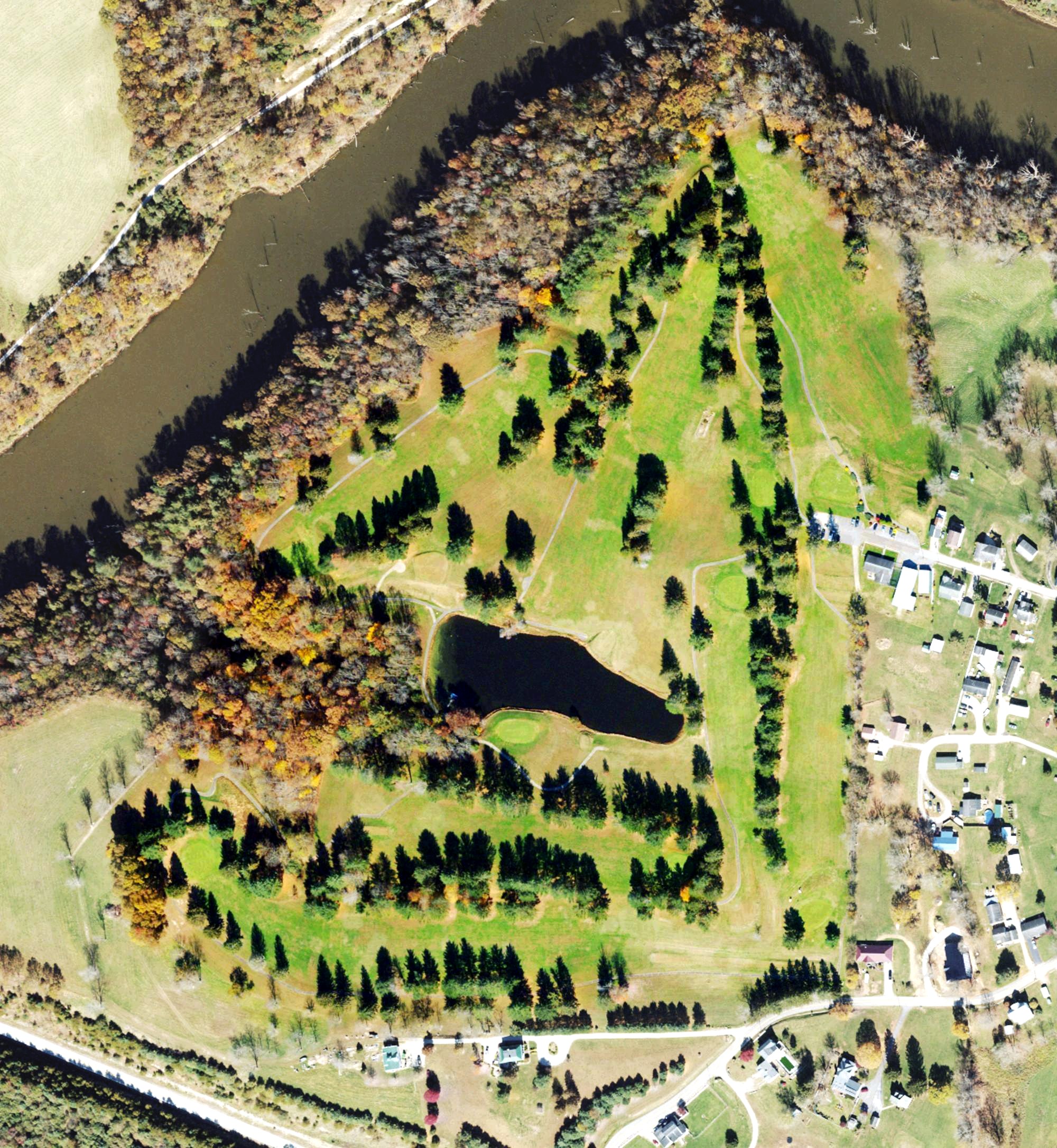 Aerial view of North Bend Golf Course, WV