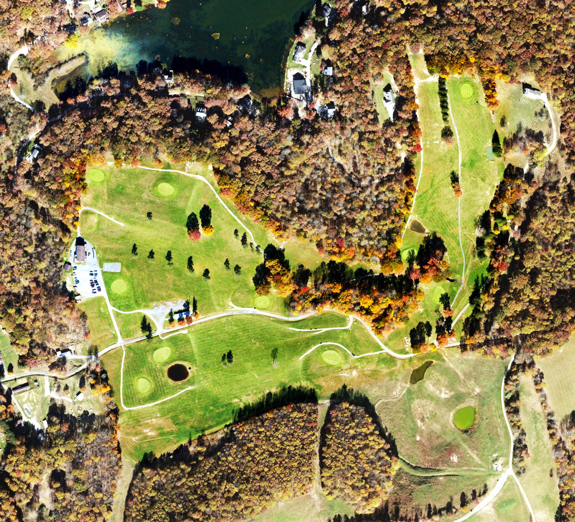 Aerial view of Paradise Lake Golf Course, WV