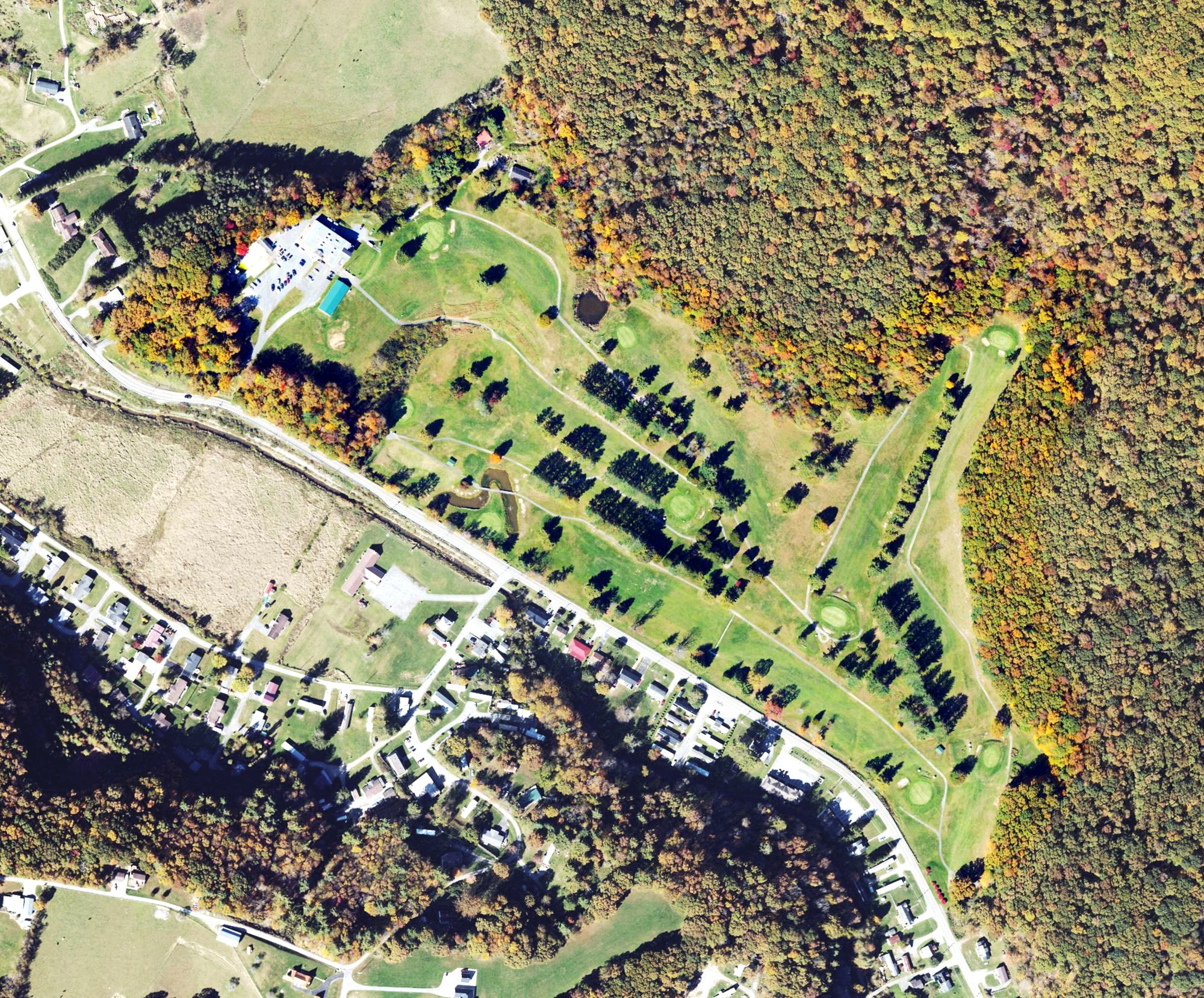 Aerial view of Princeton Elks Country Club Golf Course, WV