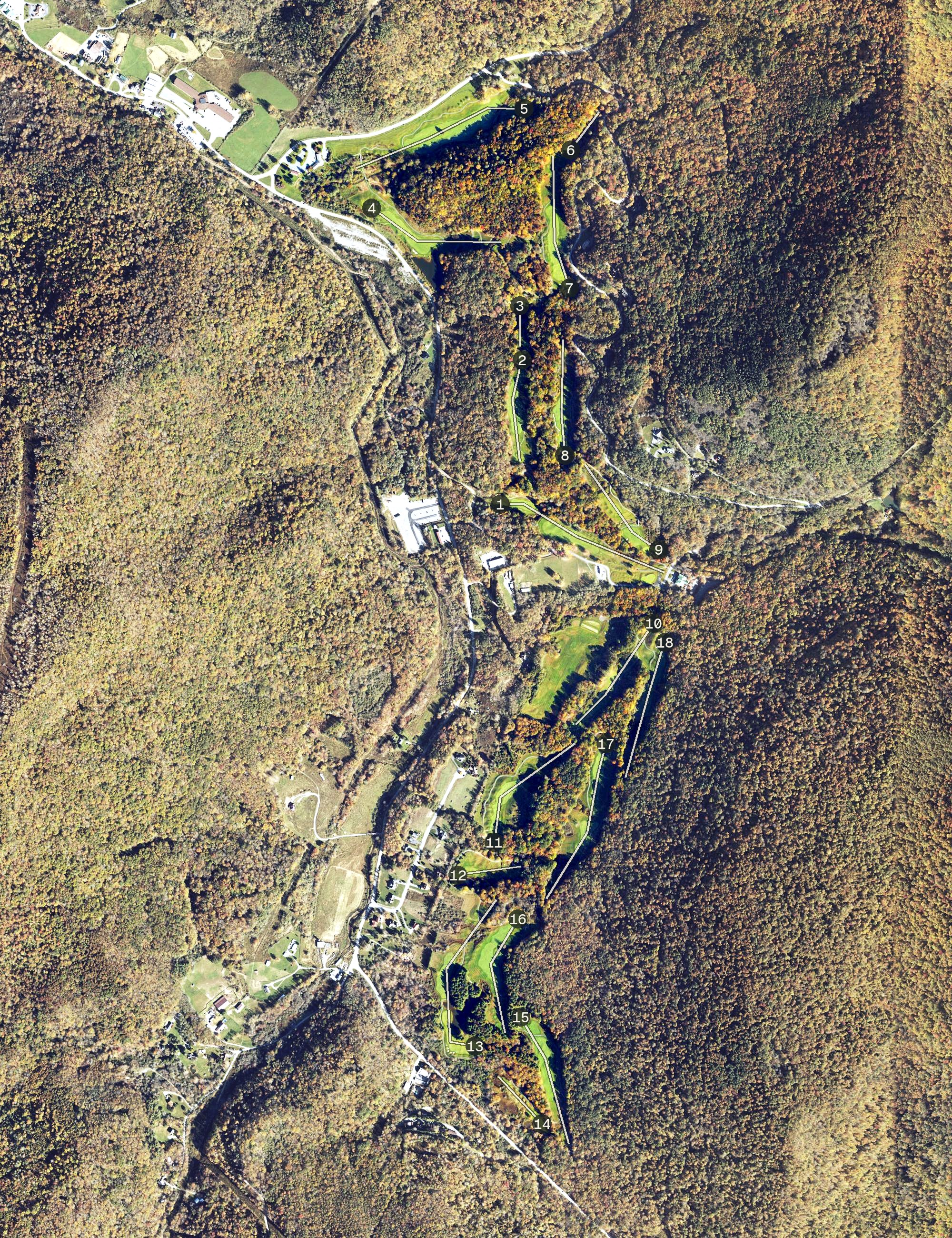 Aerial view of Raven Golf Course, WV