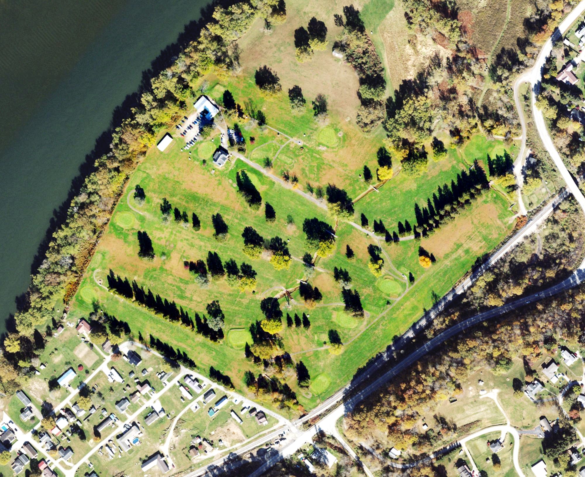 Aerial view of Sistersville Country Club Golf Course, WV