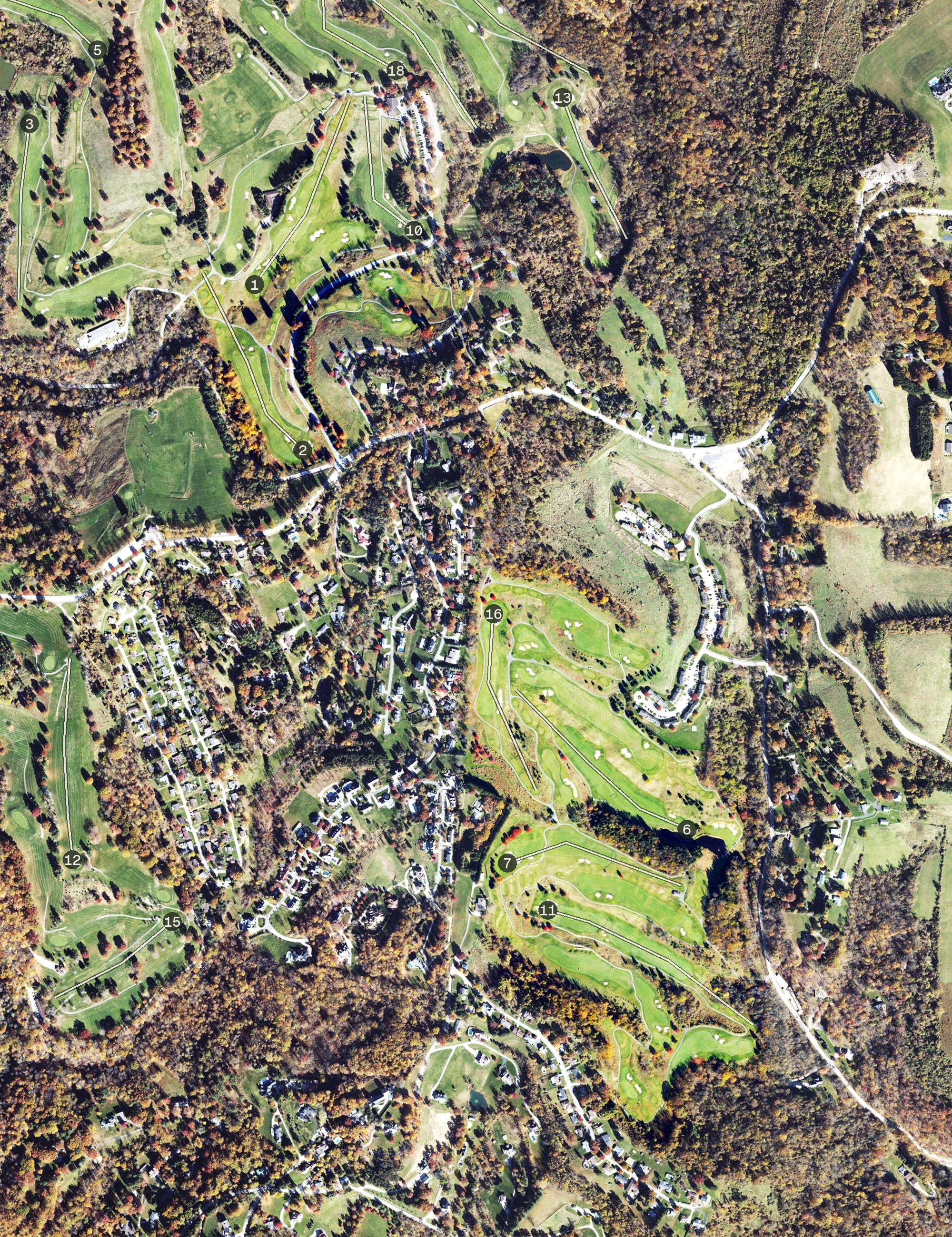 Aerial view of Speidel Palmer Golf Course, WV