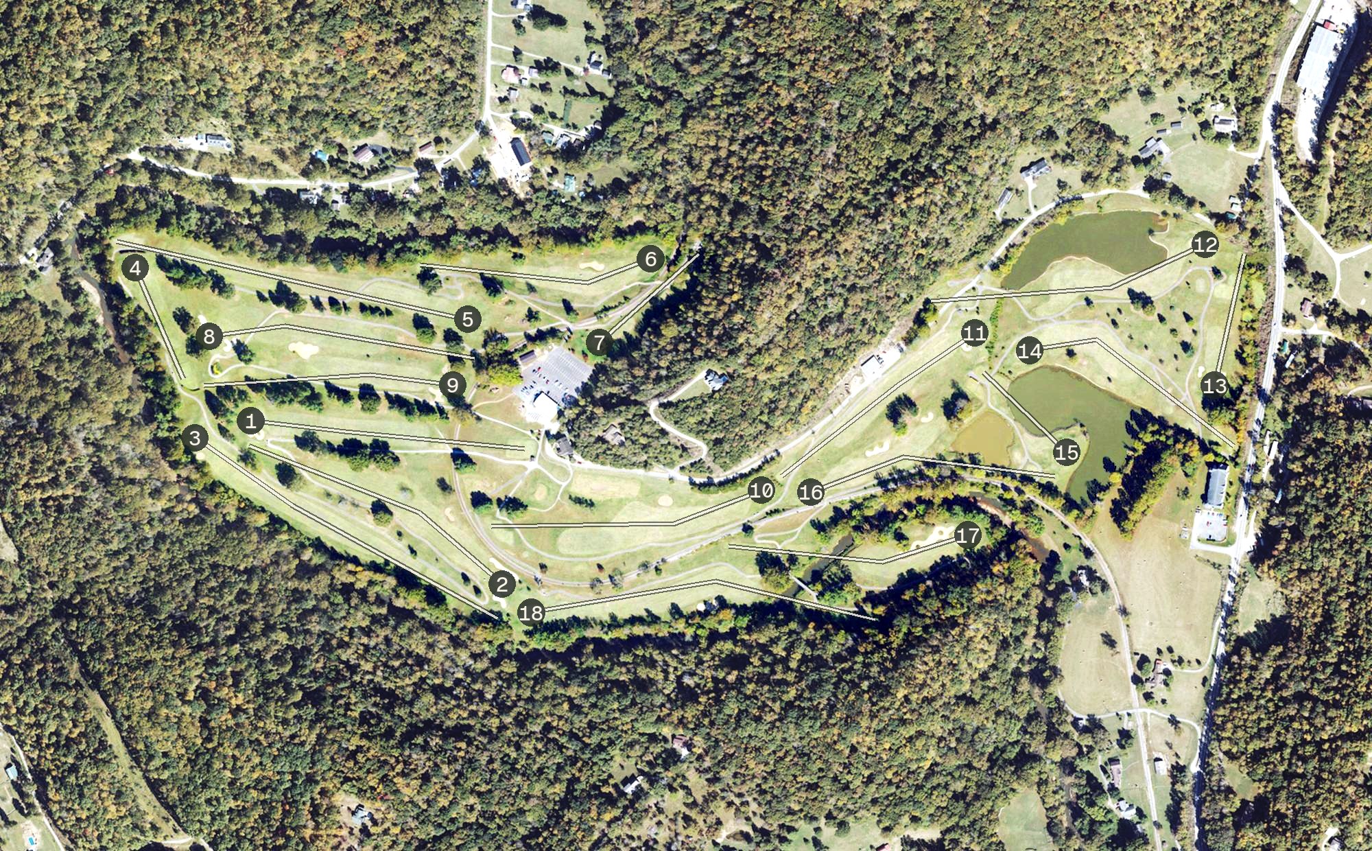 Aerial view of Sugarwood Golf Club, WV