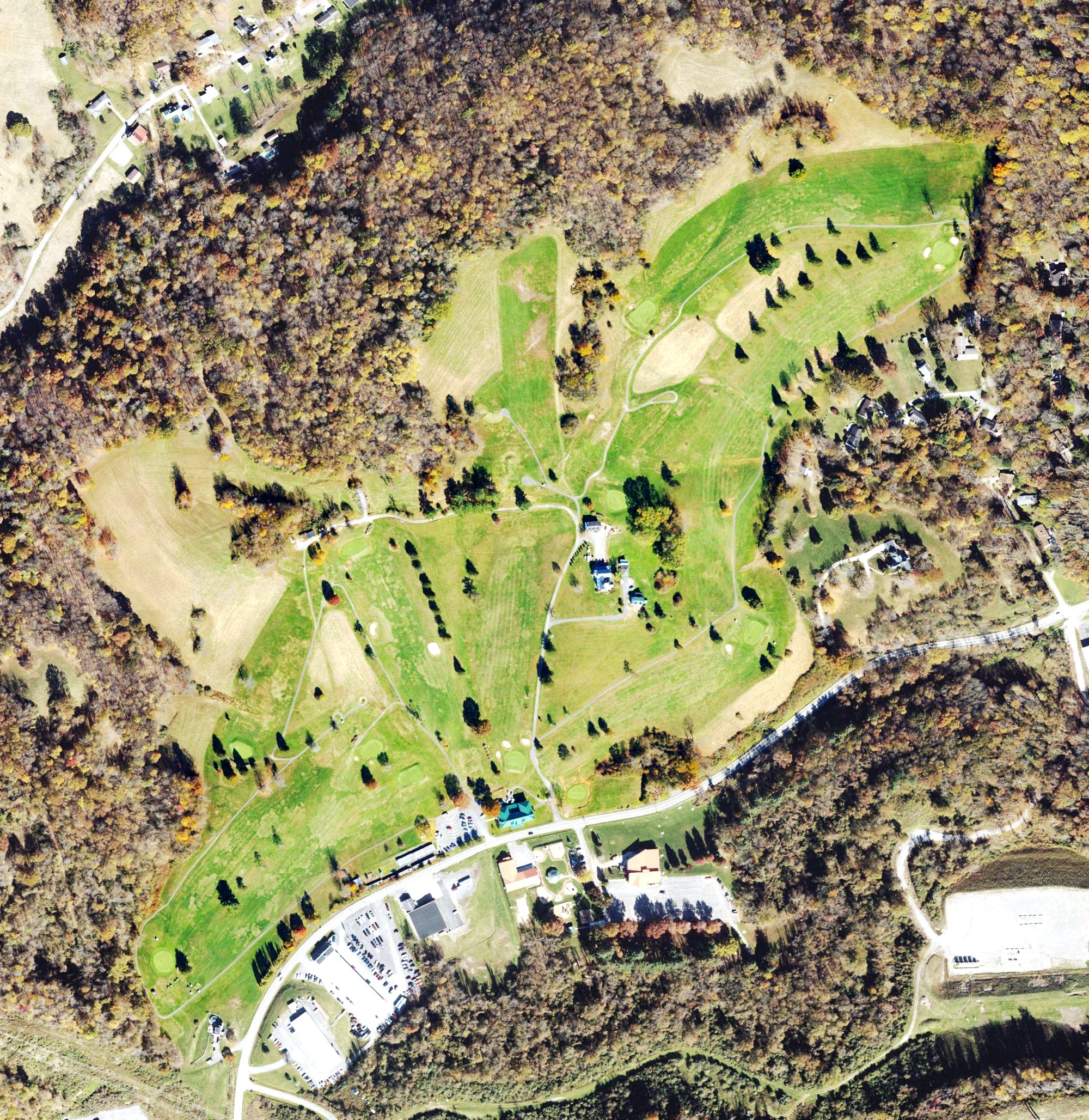Aerial view of Sunny Croft Country Club, WV