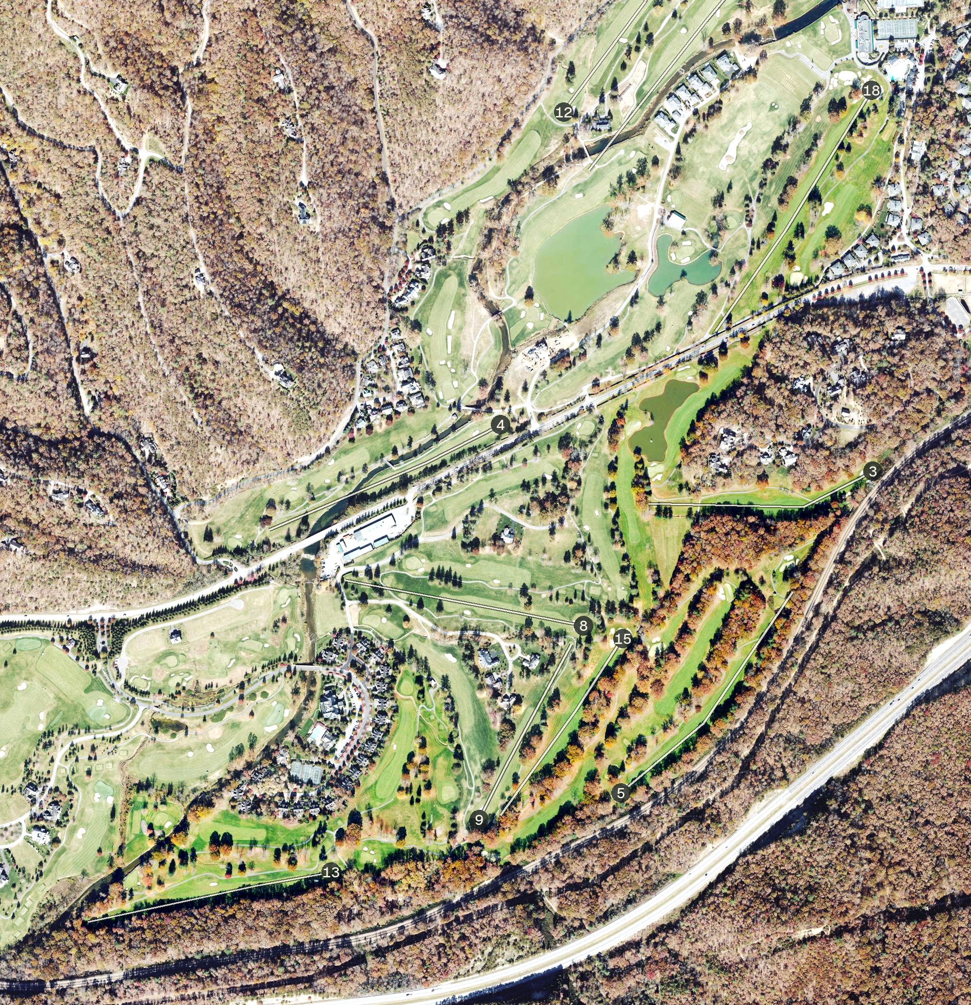 Aerial view of The Greenbrier - Greenbrier Course, WV