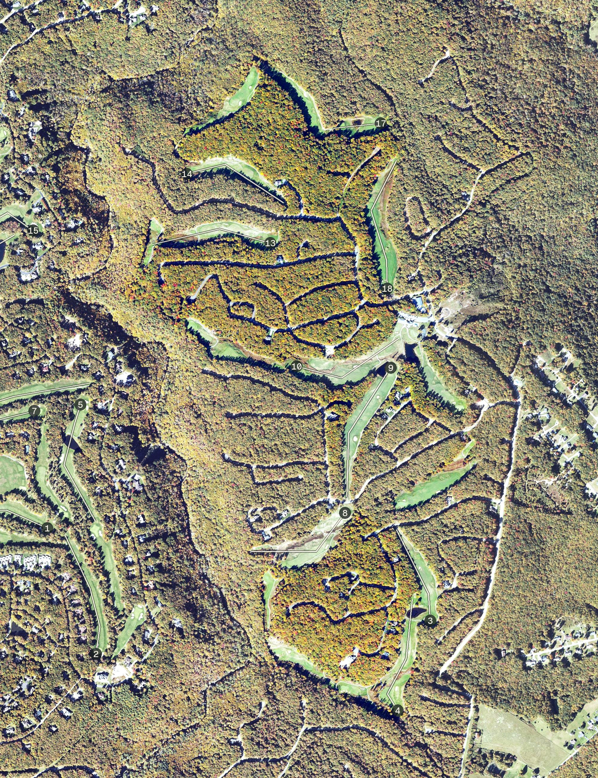 Aerial view of The Resort at Glade Springs Woodhaven Course, WV