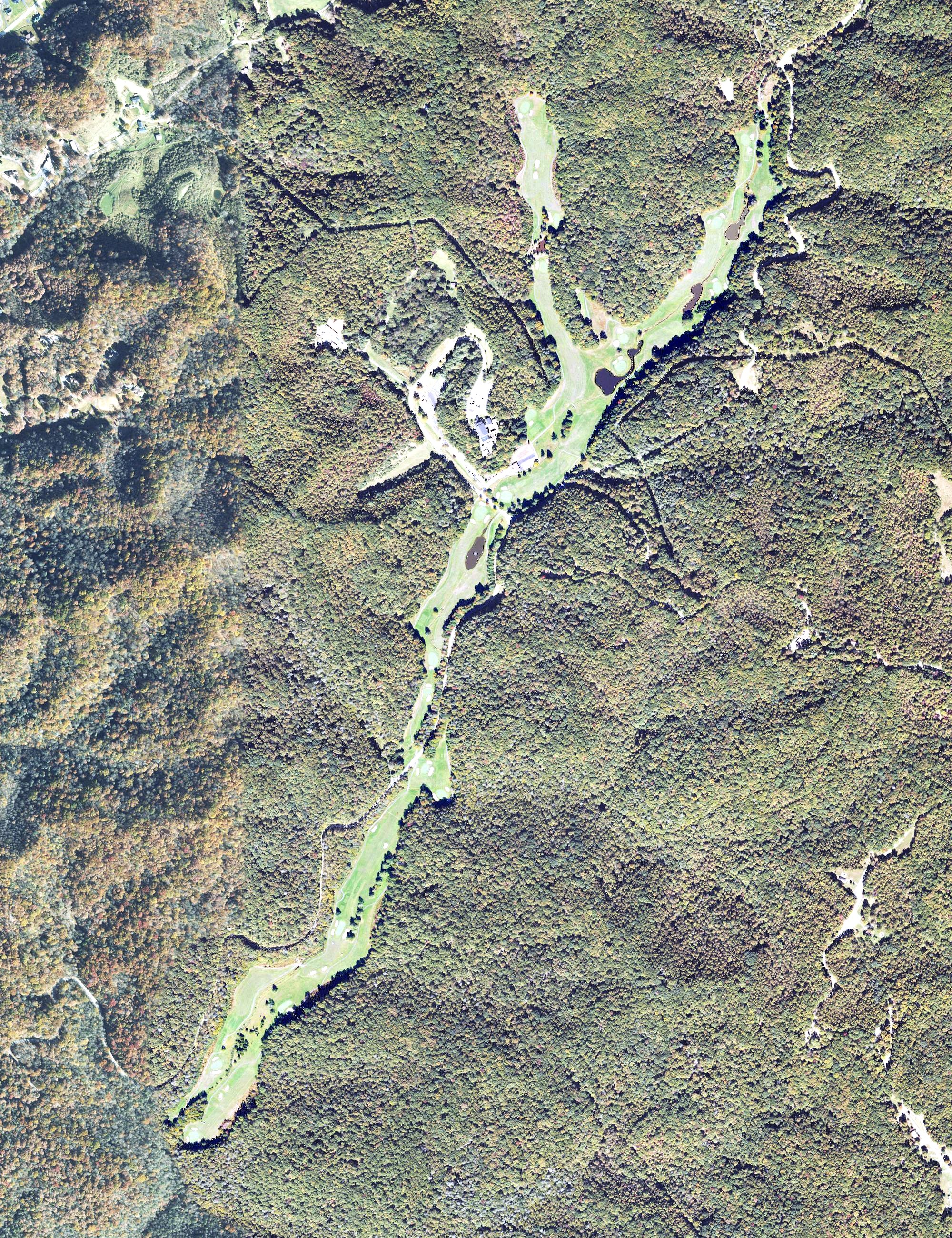 Aerial view of Twin Falls Resort State Park Golf Course, WV