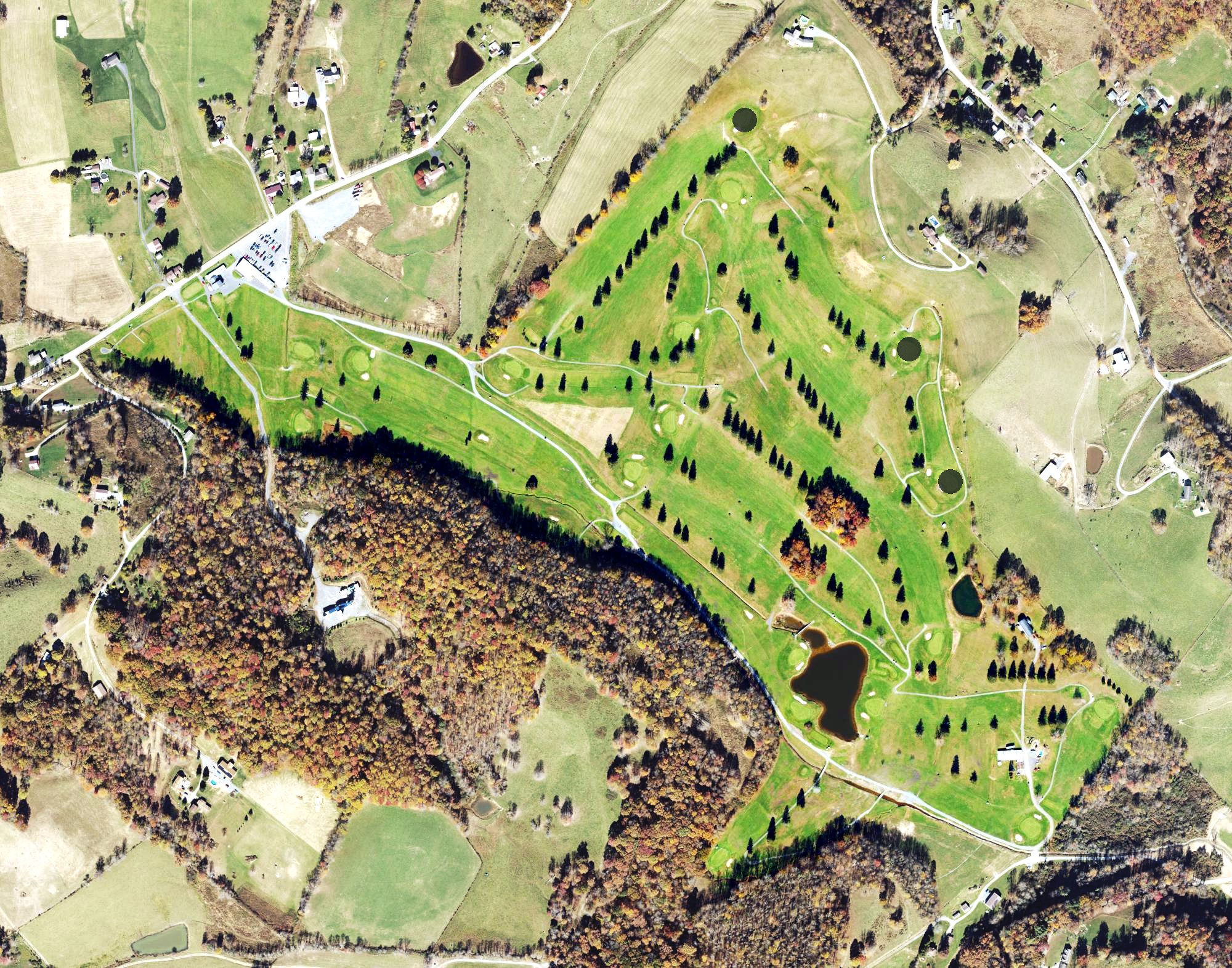 Aerial view of Tygart Lake Golf Course, WV