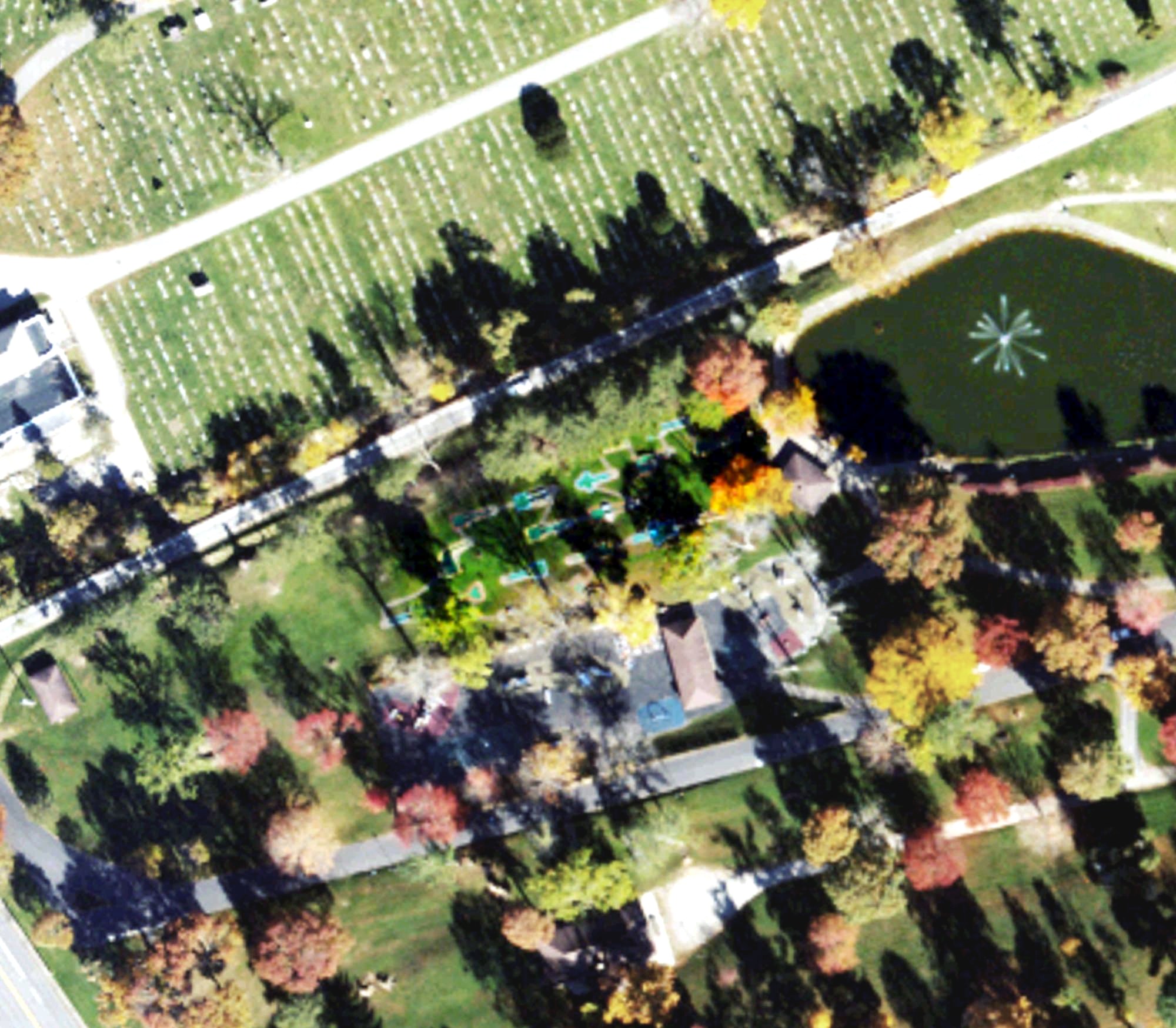 Aerial view of Wheeling Park Minature Golf, WV