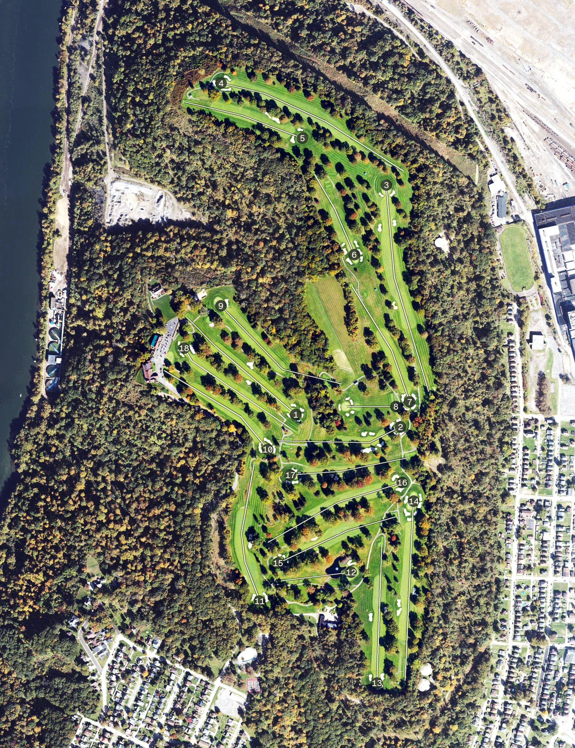 Aerial view of Williams Country Club Golf Course, WV