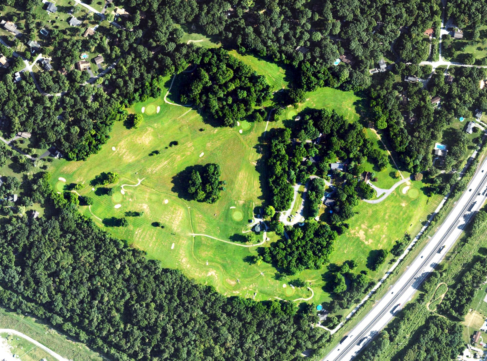 Aerial view of Woodbrier Golf Course, WV