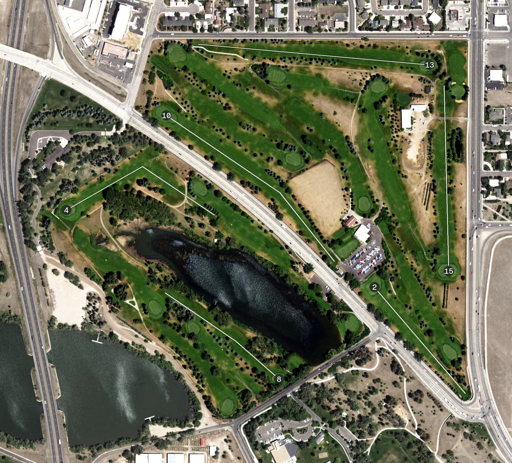 Aerial view of Airport Golf Club, WY