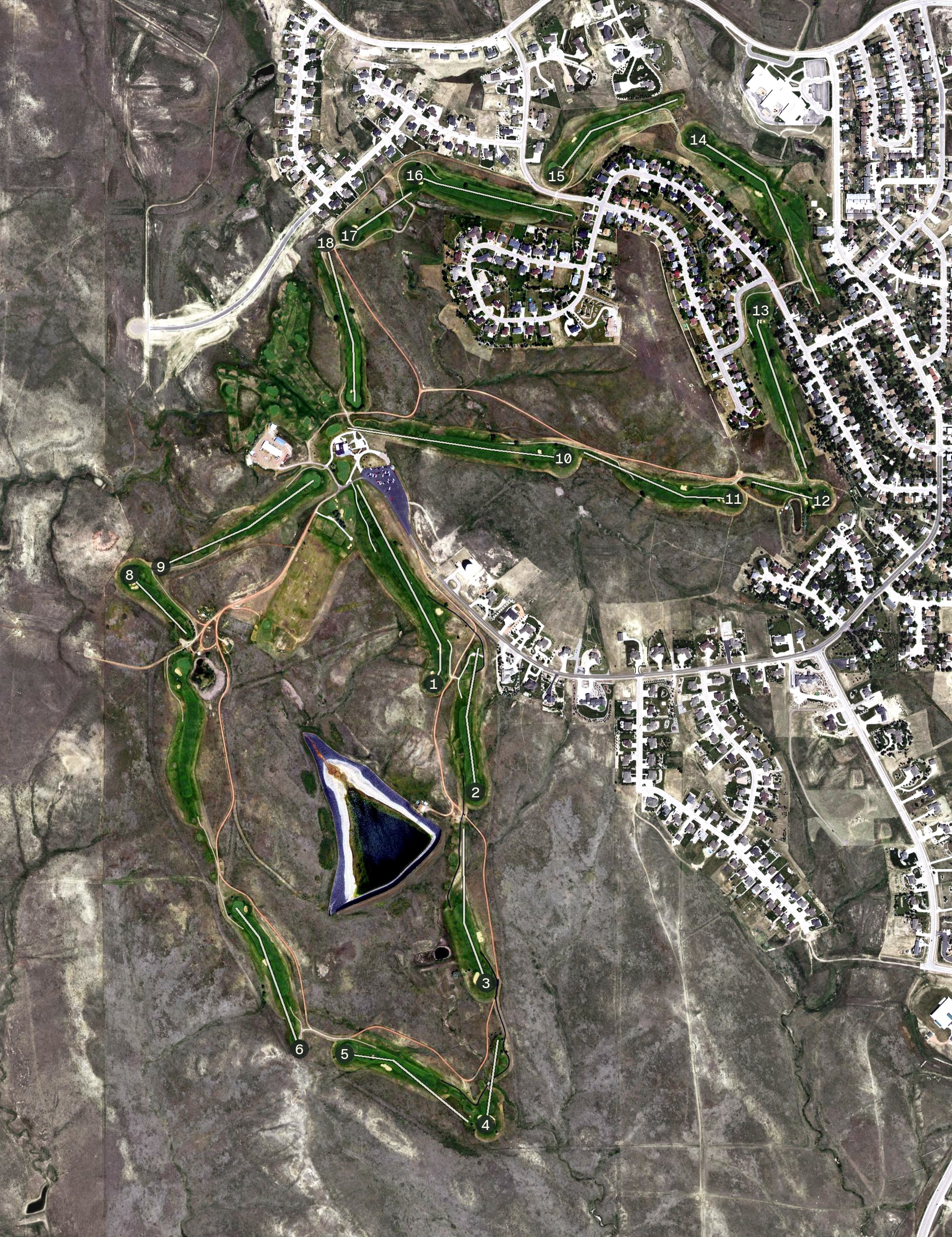 Aerial view of Bell Nob Golf Course, WY