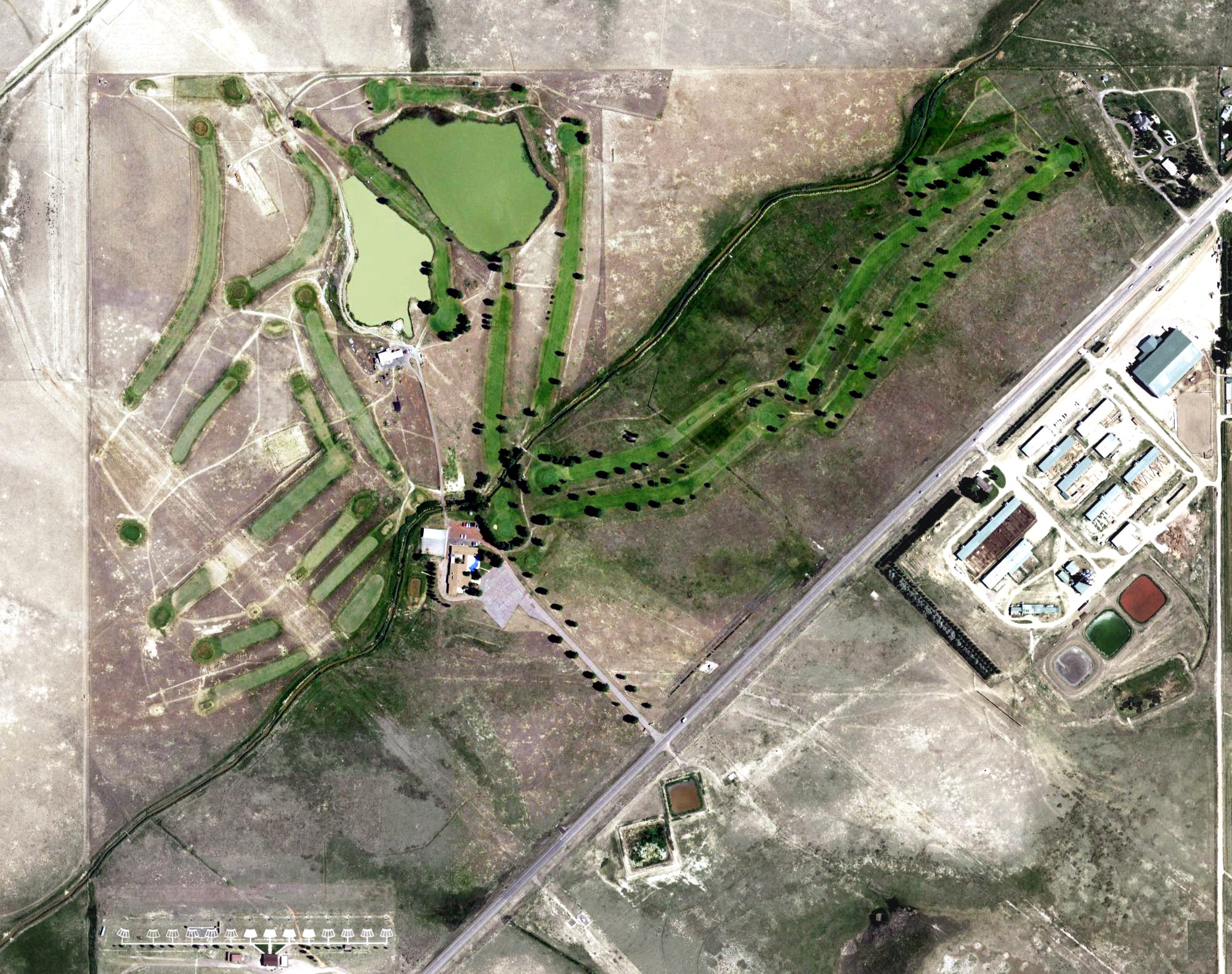Aerial view of Fox Run Golf Course, WY