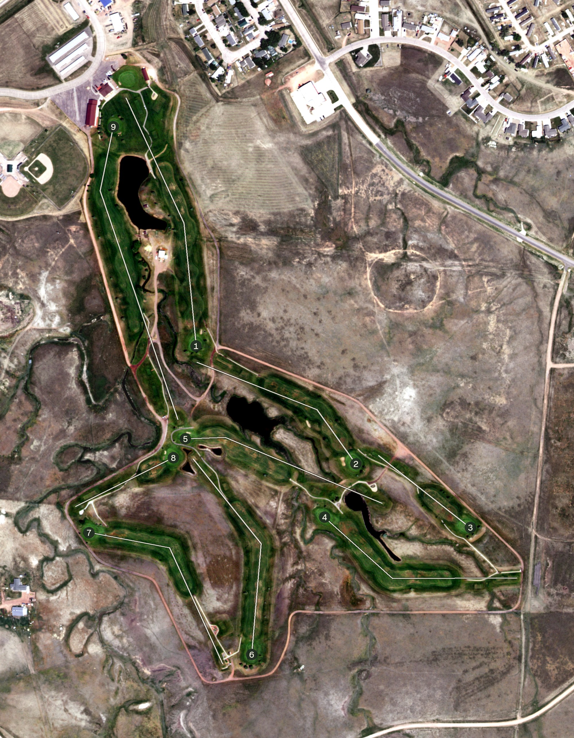 Aerial view of Hay Creek Golf Club, WY