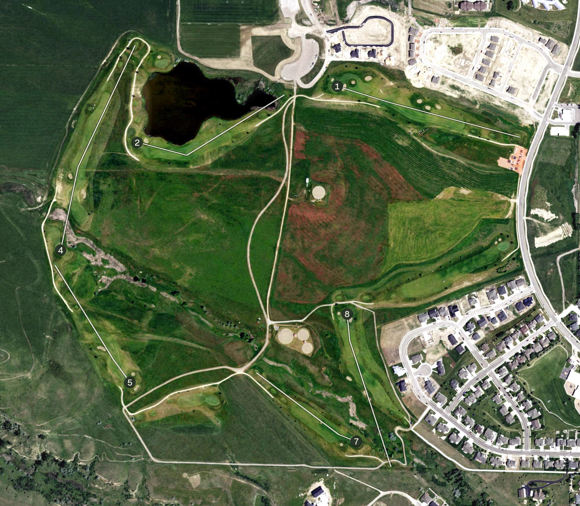 Aerial view of Hidden Bridge Golf Club, WY