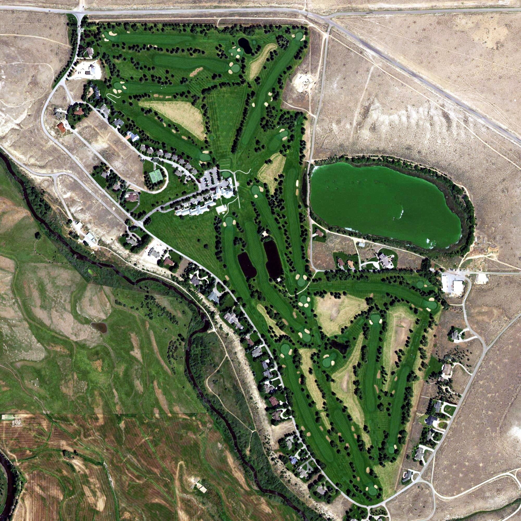 Aerial view of Old Baldy Club Golf, WY