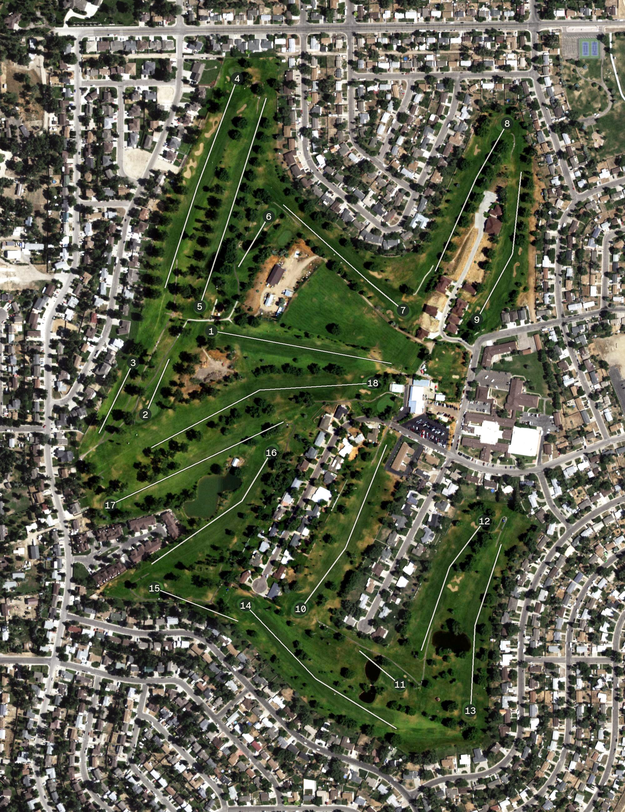 Aerial view of Paradise Valley Country Club, WY
