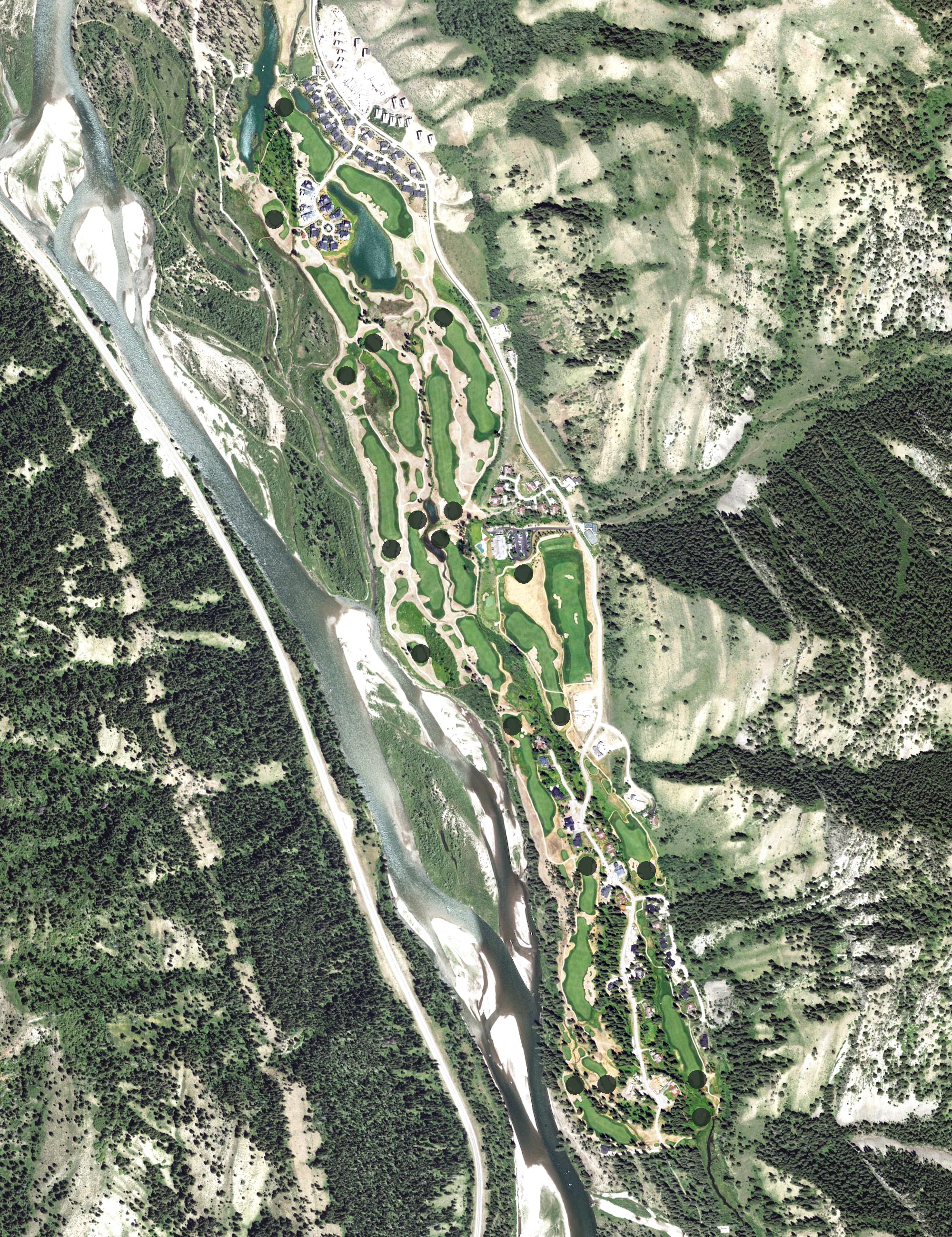 Aerial view of Snake River Sporting Club, WY