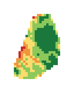 Slope map of the 5th green at Addison Reserve Country Club
