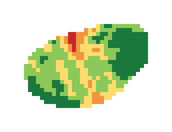 Slope map of the 1st green at Bay Hill Golf Club