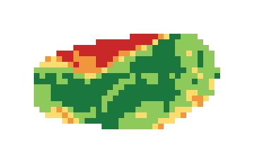 Slope map of the 1st green at Cypress Knoll Country Club