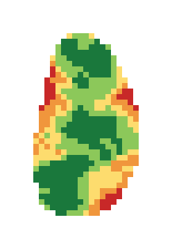 Slope map of the 1st green at Hammock Bay Golf & Country Club