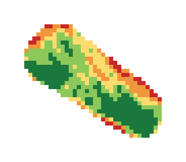 Slope map of the 4th green at Jupiter Country Club