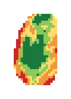 Slope map of the 2nd green at Sandhill Golf Course (The Villages)