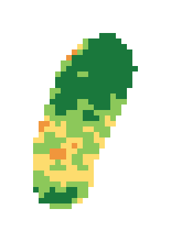 Slope map of the 3rd green at Stoneybrook Golf Course