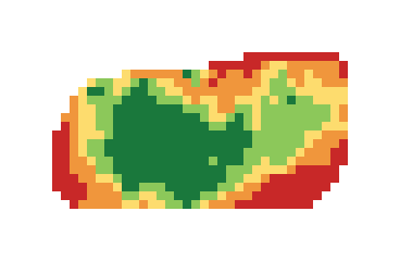 Slope map of the 2nd green at Achasta Golf Club