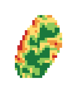 Slope map of the 1st green at Black Creek Golf Club