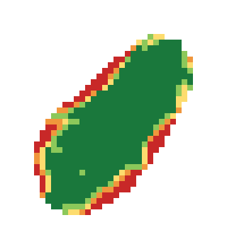 Slope map of the 2nd green at Fairways of Canton
