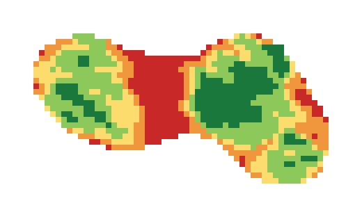 Slope map of the 1st green at The Golf Club of Georgia