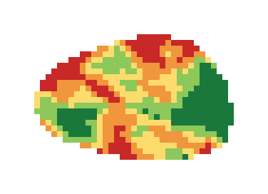 Slope map of the 2nd green at The Golf Club of Georgia