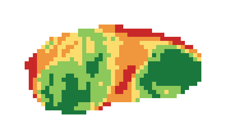 Slope map of the 1st green at River Valley Golf Course