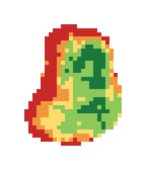 Slope map of the 2nd green at Elkhorn Golf Course
